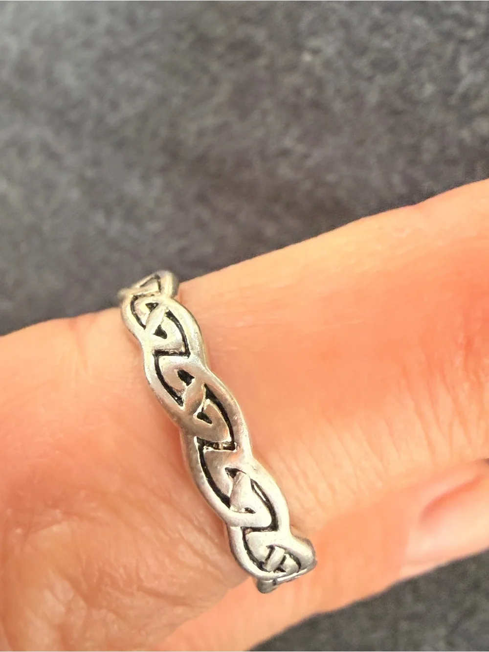 VTG Sterling Silver Celtic Knot Band Ring Sz8